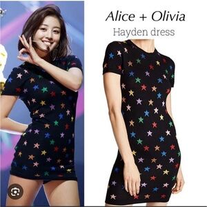 Alice and Olivia Hayden Multicolor Star Design Dress